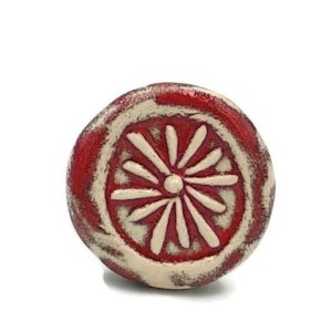 Handmade ceramic ring "Flower"